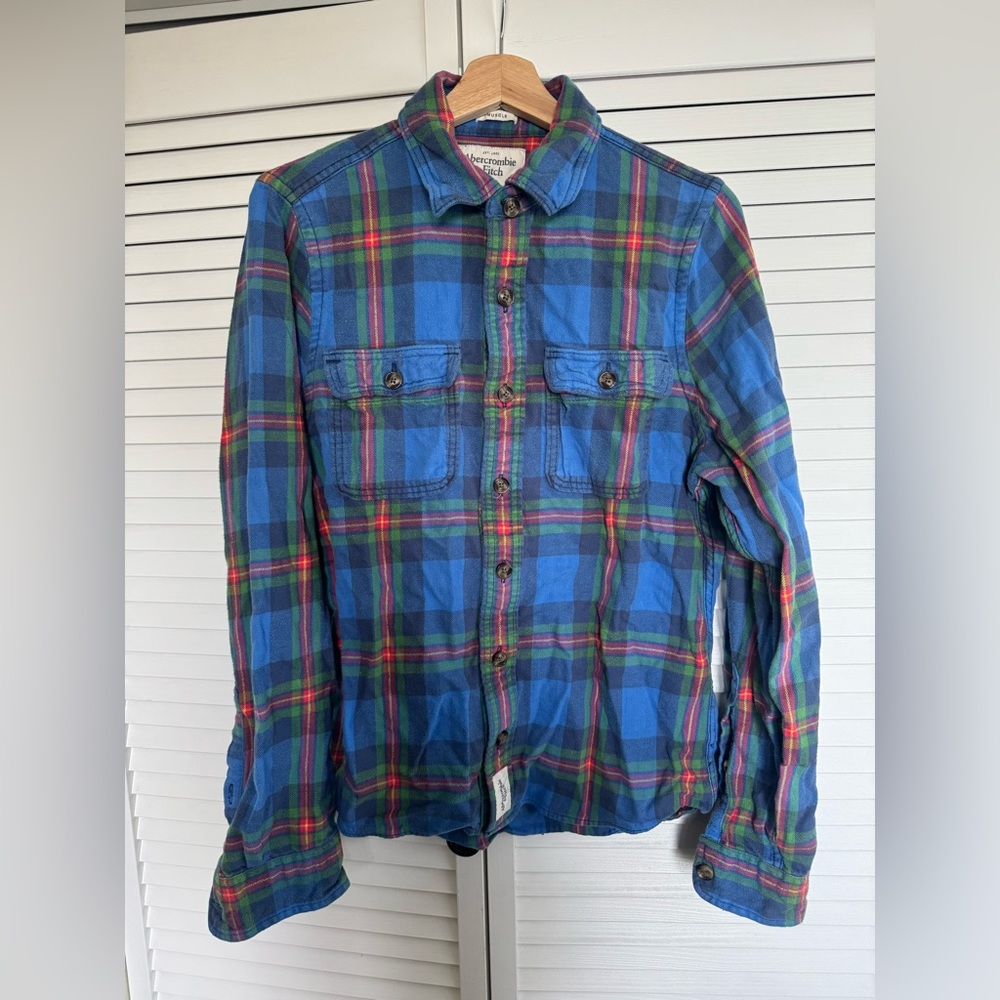 Men’s Abercrombie Plaid Flannel Long sleeve | Large